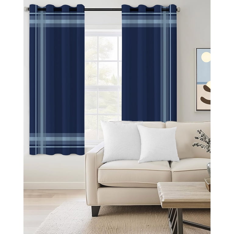 Navy Blue Blackout Curtains – 84 Inch Length, 2 Panels Set – Room Darkening Drapes For Bedroom-534551