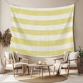 thumbnail image 2 of Yellow Striped Large Tapestry for Bedroom Wall Hanging Tapestry, Farmhouse Vintage Stripes Ceiling Backdrop Tapestries Poster Blanket Wall Decor for Teens Room Living Room Dorm 86" x 104", 2 of 8