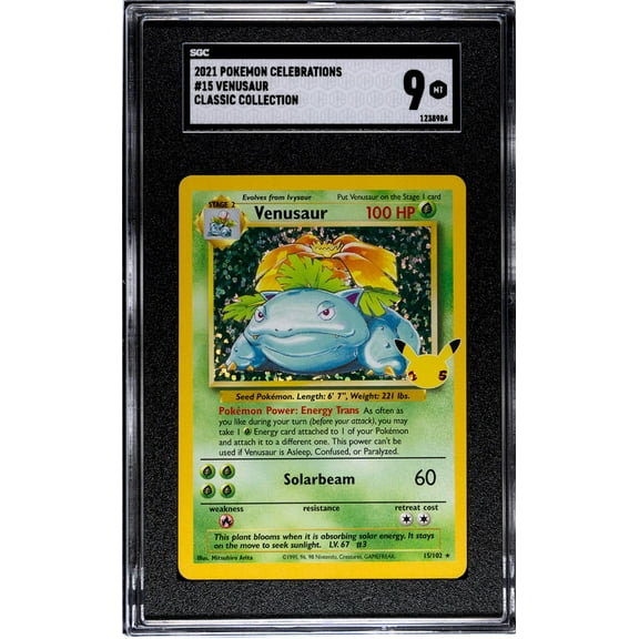 2021 Pokemon Celebrations #15 Venusaur Classic Collection SGC 9
