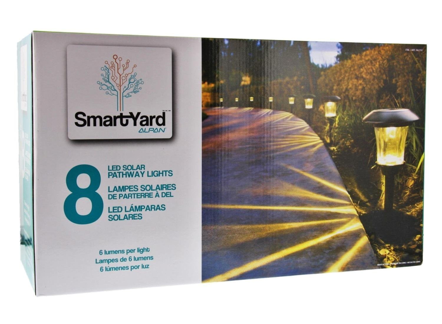 Alpan Smartyard Solar Led Pathway Lights 6 Lumens 8 Pack New Alpan Smartyard Solar Led Pathway Lights 6 Lumens 8 Pack New Com