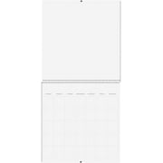 Blank Scrapbook Wall Calendar - 2-Pack - 80lb Cardsock - Undaed, 12" x 12" Closed, 24" Open Size, Large Booksore-Qualiy, Spiral-Bound Hanging Monhly Calendar for Kichen & Office - Premium