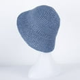 thumbnail image 7 of Womens Straw Sun Hat Woven Bucket Hat Fishing Hat Beach Hat Foldable Cap Solid Color Straw Beach Hat Summer, 7 of 7