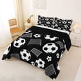 thumbnail image 2 of Erosebridal Boys Soccer Games Kids Queen Comforter Set,Football Sport Theme Bedding Comforter Set For Boys,Reversible Black 3pcs, 2 of 7