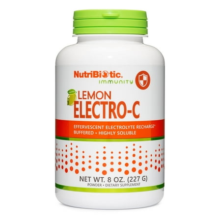 NutriBiotic Lemon Electro-C, Vitamin C & Electrolyte Powder, 8 Oz