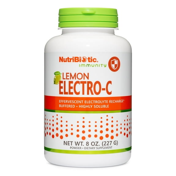 NutriBiotic Lemon Electro-C, Vitamin C & Electrolyte Powder, 8 Oz