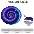 thumbnail image 6 of Blue Purple Tie Dye Mandala Pattern Round Fitted Tablecloth with Elastic Edge,Dining Table Cover Waterproof,Outdoor Round Tablecloth for Camping,Dining,Indoor and Outdoor, 6 of 7
