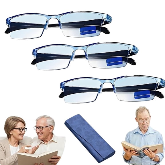 2026 New Auto Focus Glasses Self Adjusting, Intelligent Dual Focus Glasses for Women, Clarity Blue Glassess