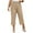 Khaki, variant on Kaemgyyd Women's Plus Size Pants Casual Loose Wide Leg Work Trousers Lounge Elastic High Waist Capri Pants with Pockets