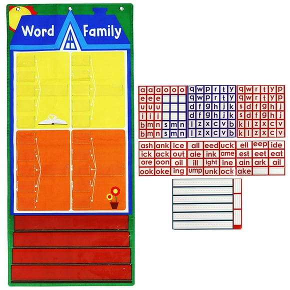 Tabla de centro de Tarjetas de aprendizaje de inglés Sunnimix Ejercicios de ortografía en el aula de jardín de infantes para niños en edad preescolar 47x106cm
