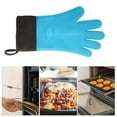 thumbnail image 5 of Unique Bargains 1 Pc Non-slip Oven Mitts for Kitchen Blue Black, 5 of 5