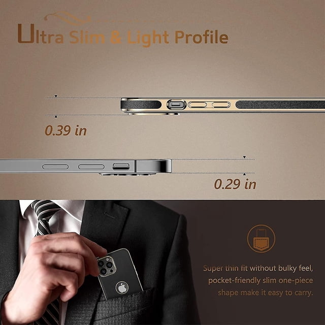 For Iphone 13 Pro Leather Case Luxury Business Classic Non Slip Soft Grip Full Body Protective Men Phone Cases Cover Compatible With Iphone 13