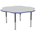 thumbnail image 4 of ECR4Kids 60in Flower Premium Thermo-Fused Adjustable Activity Table Grey/Blue/Black - Super Leg, 4 of 8