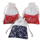 thumbnail image 1 of Set de bolsas de regalo de tela con cordón floral de 10 x 14 cm, 10 unidades, 1 of 2