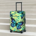 thumbnail image 2 of Lsque Blue Floral with Butterflies Printed Luggage Cover, Travel Luggage Protector,Scratch and Dirt Resistant, Fits 18-32 Inch Luggage - Medium, 2 of 9