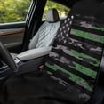 thumbnail image 3 of Xixirimido American Flag Camouflage Print Car Seat Cover Towel Sweatproof Gym Seat Protector with Non-Slip Backing Universal Fit Front Seat Mat for Sports, Beach, Swimming, 2Pack, 3 of 8