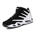 thumbnail image 3 of Men's Professional Basketball Shoes, Comfy High Top Breathable Non Slip Shock Absorption Lace Up Air Cushion Sneakers For Training Running Walking, 3 of 9
