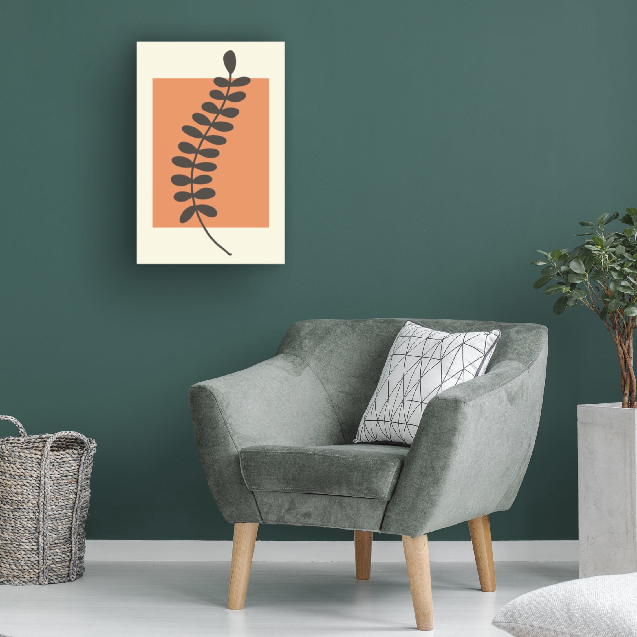Trademark Fine Art jay stanley Abstract Minimal Plants 3 Canvas Wall Art
