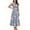 *Blue, variant on VBVC Women's Floral V-Neck Ruffle Sleeve Maxi Dress,Ladies Smocked Waist Boho A-Line Long Dress,Summer Flowy Tiered Beach Party Midi Dress For Women,Army Green,S-3XL