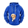 thumbnail image 5 of Aswuknt Pet Pouch Hoodie Men Fleece Kangaroo Pocket Dog Pouch Pullover Pet Carrier Sweatshirts Animal Holder Long Sleeve Casual Tops, 5 of 7