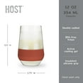 thumbnail image 3 of Host Freeze XL Wine Glasses, Cooling Cups, 12 oz Set of 2, Terra Cotta, 3 of 10