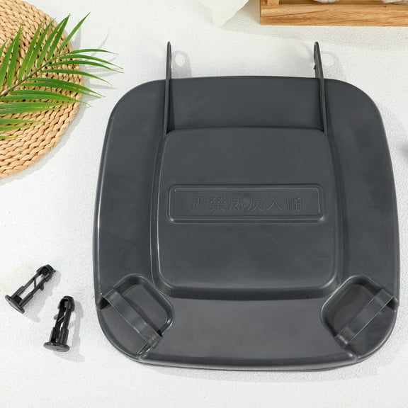 CTIRCHIU Black Large Trash Can Lid Replacement Made from Plastic for Outdoor and Kitchen