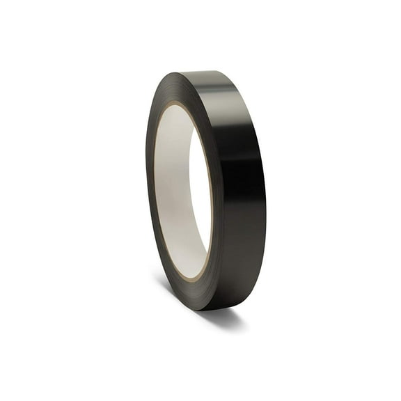 SSBM 3/8" x 60 Yds Black Strapping Tape, 2.8 Mil, Adhesive for Packaging, 192 Rolls