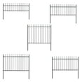 thumbnail image 3 of vidaXL Garden Fence Patio Privacy Screen Fence Wall with Spear Top Steel Black, 3 of 82