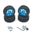 thumbnail image 2 of ZheElen Pack of 4 Rubber Wheel Rim Remote Control Car Crawler Upgrade Hubs Modification Spare Replacement for Wltoys A949 A959 A969 Blue, 2 of 6