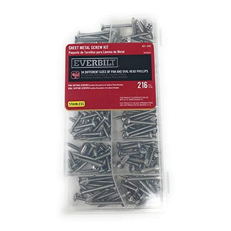 

Everbilt Marine Grade SAE 216 Pieces Stainless Steel Sheet Metal Screw 34 Sizes
