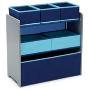 Delta Children 6 Bin Design and Store Toy Organizer, Grey/Blue