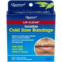 Quantum Health Lip Clear Invisible Cold Sore Bandage Patch, 12 Ct