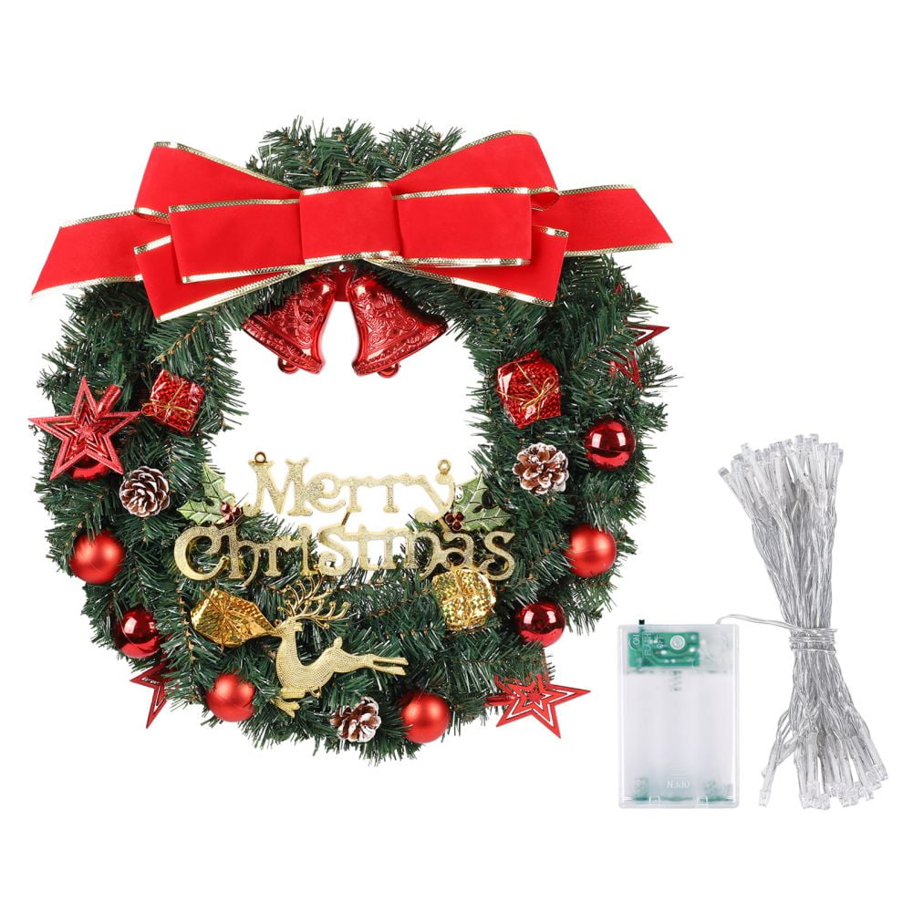 Details about   40cm Christmas Artificial Garland Doll Wreath Door Hanging Window Home Decor New 