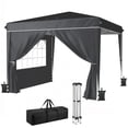 thumbnail image 2 of Outsunny 10 x 10 ft Pop Up Canopy Tent with Sidewalls, UPF50+ Outdoor Portable Instant Canopy Shelter with Carry Bag, Sandbags, Black, 2 of 9