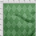 thumbnail image 3 of oneOone Viscose Jersey Green Fabric Argyle Dress Material Fabric Print Fabric By The Yard 60 Inch Wide, 3 of 4