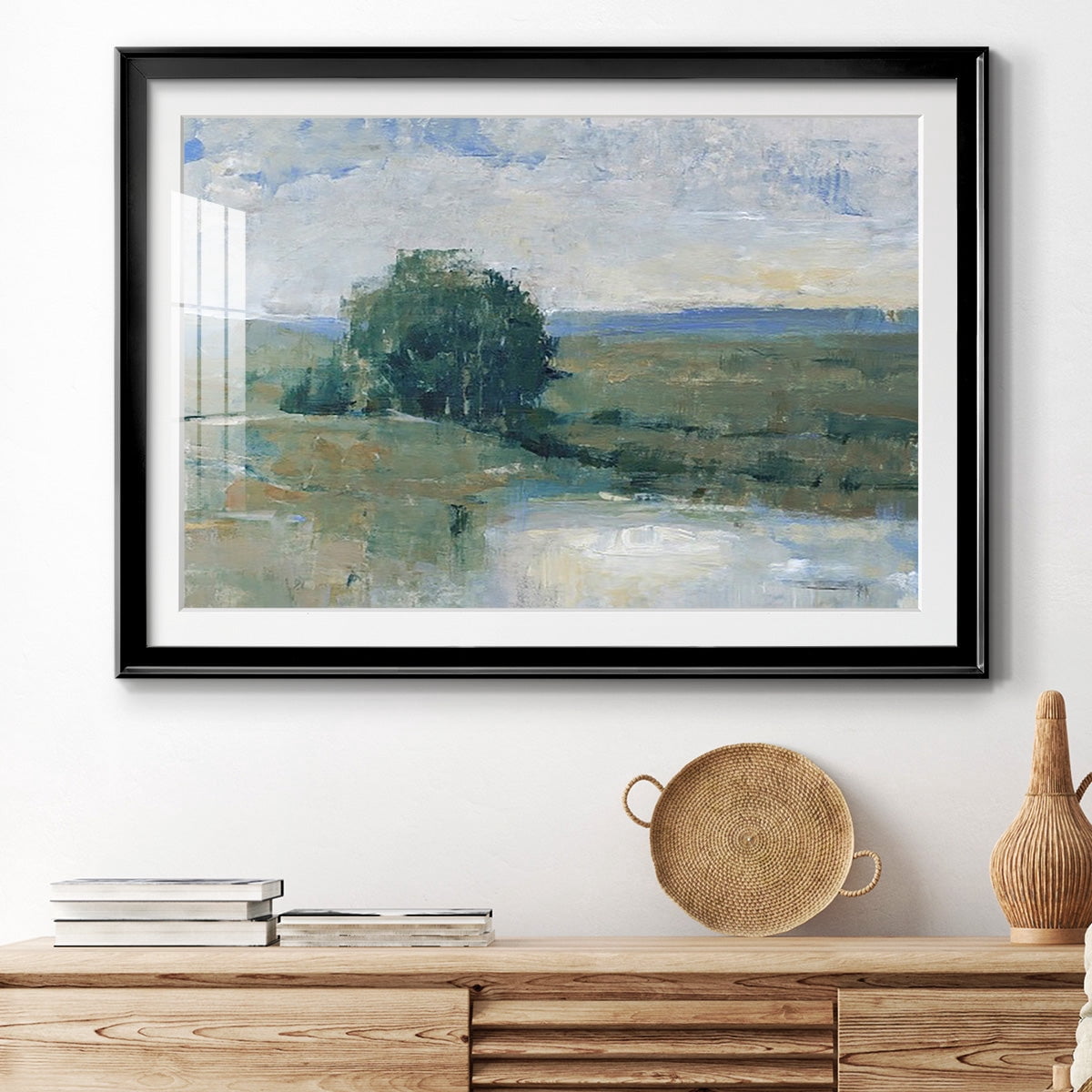 Riverbank Impression I Premium Framed Print - Ready to Hang