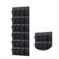 thumbnail image 2 of Bolsa de pared para el hogar de almacenamiento de 24 bolsillos no tejida con 4 ganchos de metal (negro), 2 of 3