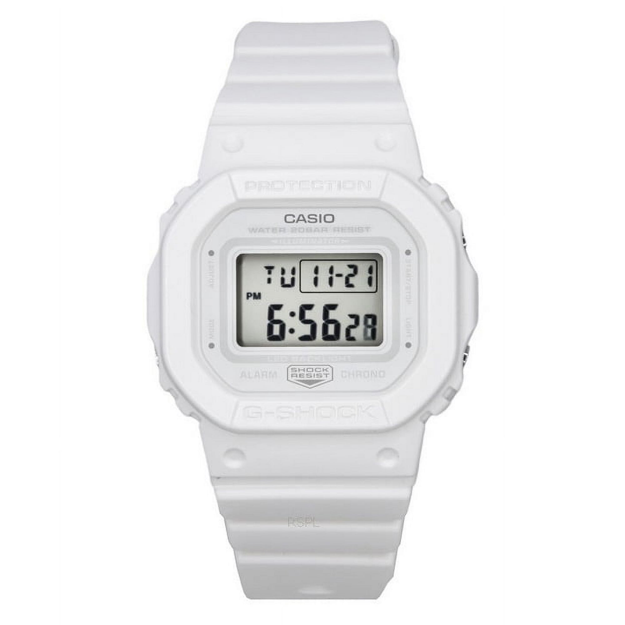 Casio G-Shock Digital White Resin Strap White Dial Quartz GMD