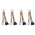 thumbnail image 3 of 2 uds conector adaptador de Cable de alimentación de ventilador de 4 pines a 3 pines 12v * 2 / 5v * 2, 3 of 6