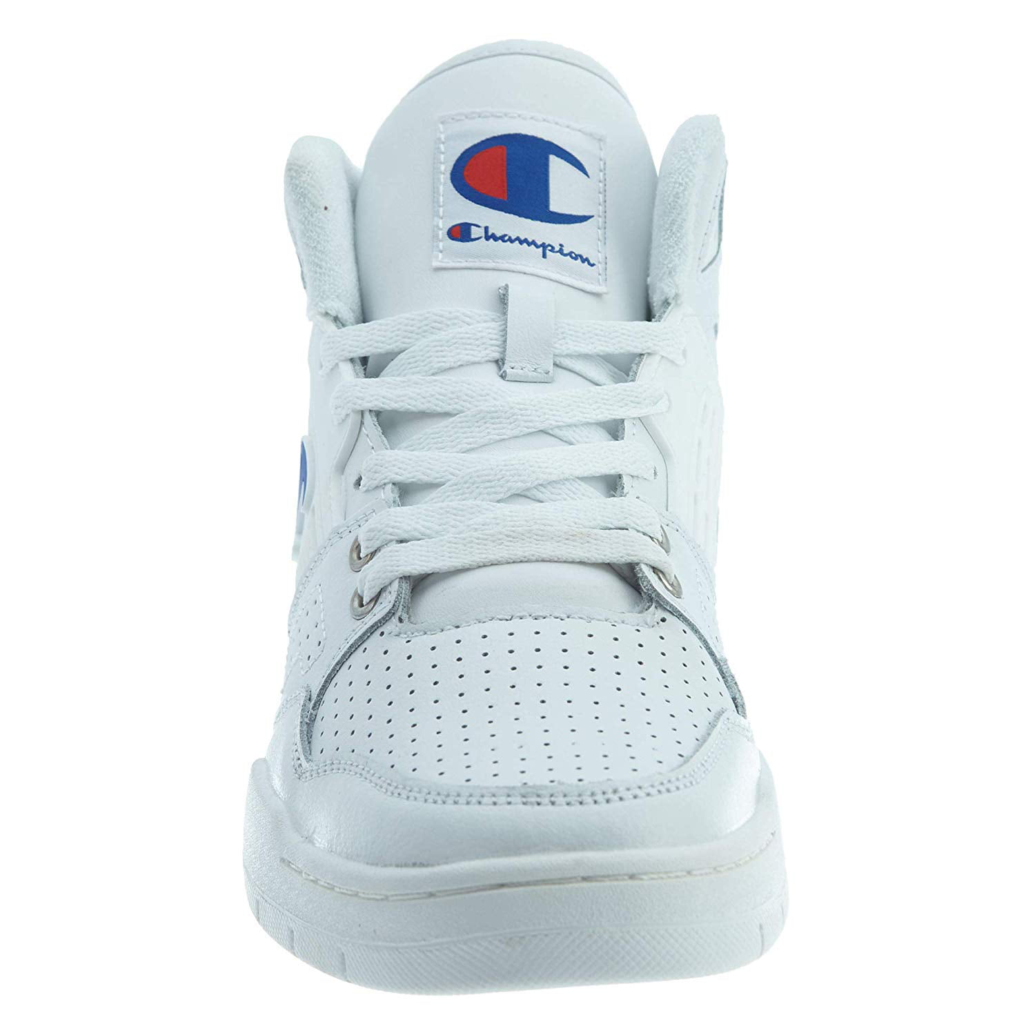 Champion 3 On 3 Mens White Leather Lace 