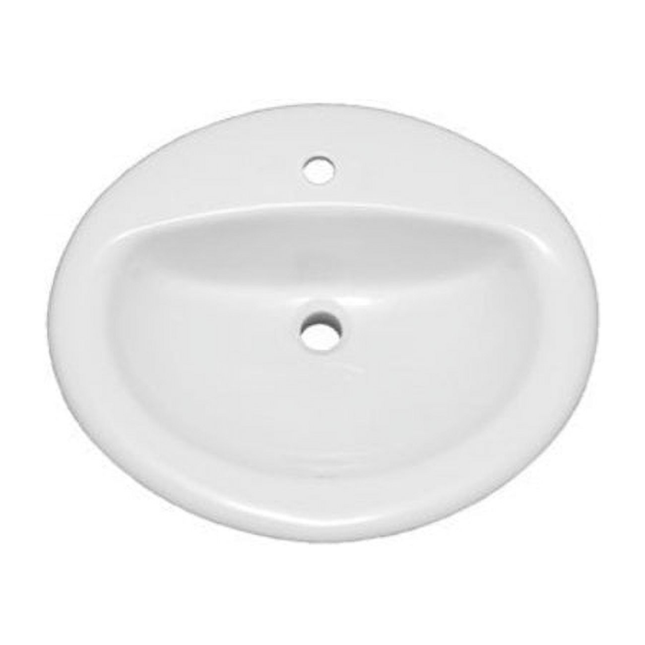 Proflo Pf20171 Rockaway 20-1/2" Oval Vitreous China Drop In Bathroom Sink - White