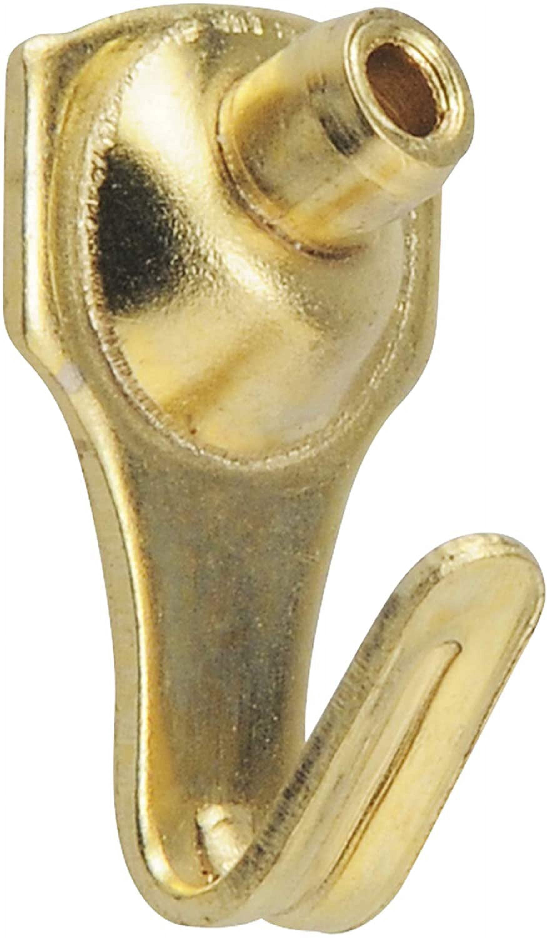 FEFEFW-535862 Picture Hangers, Art Hangers, Kid Safe, Brass, Reusable Picture Hooks, 10-75lb (Value Pack)