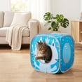 thumbnail image 3 of Vibrant Life Pop Open Collapsible Mermaid Cat Cube, Blue, 3 of 12