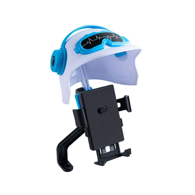 Soporte para teléfono de bicicleta con visera para motocicleta eléctrica Espejo retrovisor blanco