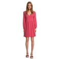thumbnail image 3 of Time and Tru Women’s Mini Wrap Dress, Sizes XS-XXXL, 3 of 6