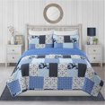 thumbnail image 1 of Safdie & Co. Ensemble Courtepointe 2PC T Bleu Patchwork, 1 of 1
