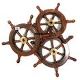 thumbnail image 5 of NauticalMart Nautical Pirate Wooden Ship Wheel Set of 5 W/brass Hub, 5 of 5