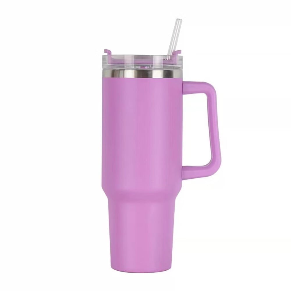 40 oz Tumbler With Handle Stainless Steel Insulation Glass Travel Mug