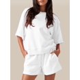 thumbnail image 4 of Women's 2pcs Casual Track Suit Oversized Cropped Sweatshirt, 4 of 5