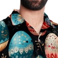 thumbnail image 5 of Easter Men's Short Sleeve Beach Shirts, Casual Poplin Button Down Shirt, Summer Casual Printed Unisex Shirts, 5 of 6