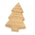 thumbnail image 2 of Wood Serving Tray Kitchen Platter Xmas Decor, Table Centerpiece, for Snack Fruit Appetizer, Rustic Christmas Decorative Plate Tree, 2 of 8